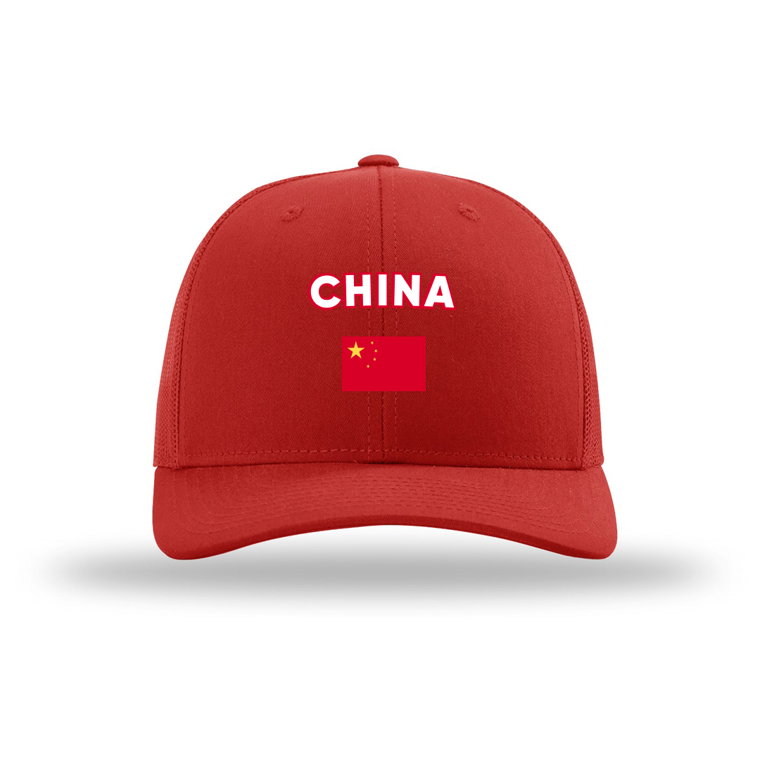 China Country Flag Cap - Football/Basketball Fan Cap