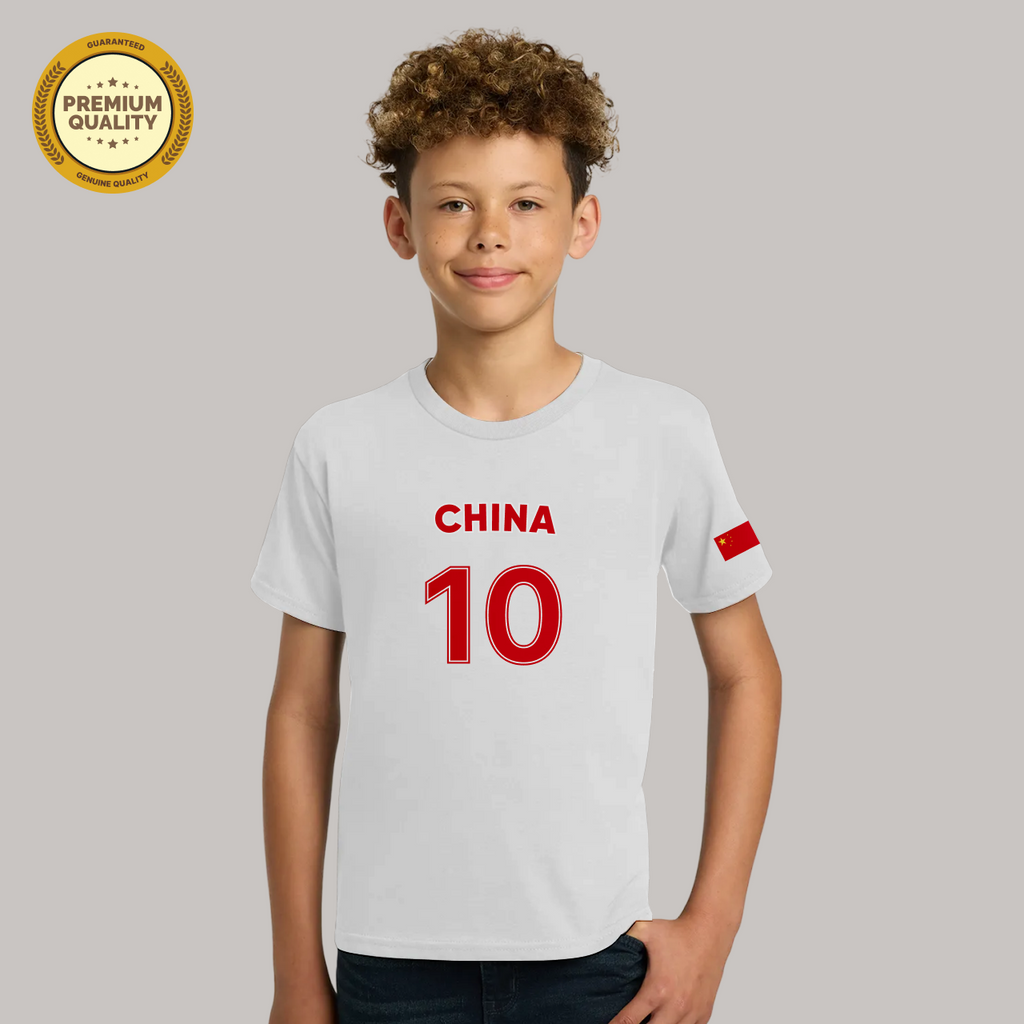 China Soccer Fan T-Shirt For Boys/Youth – 2026 Football TShirt