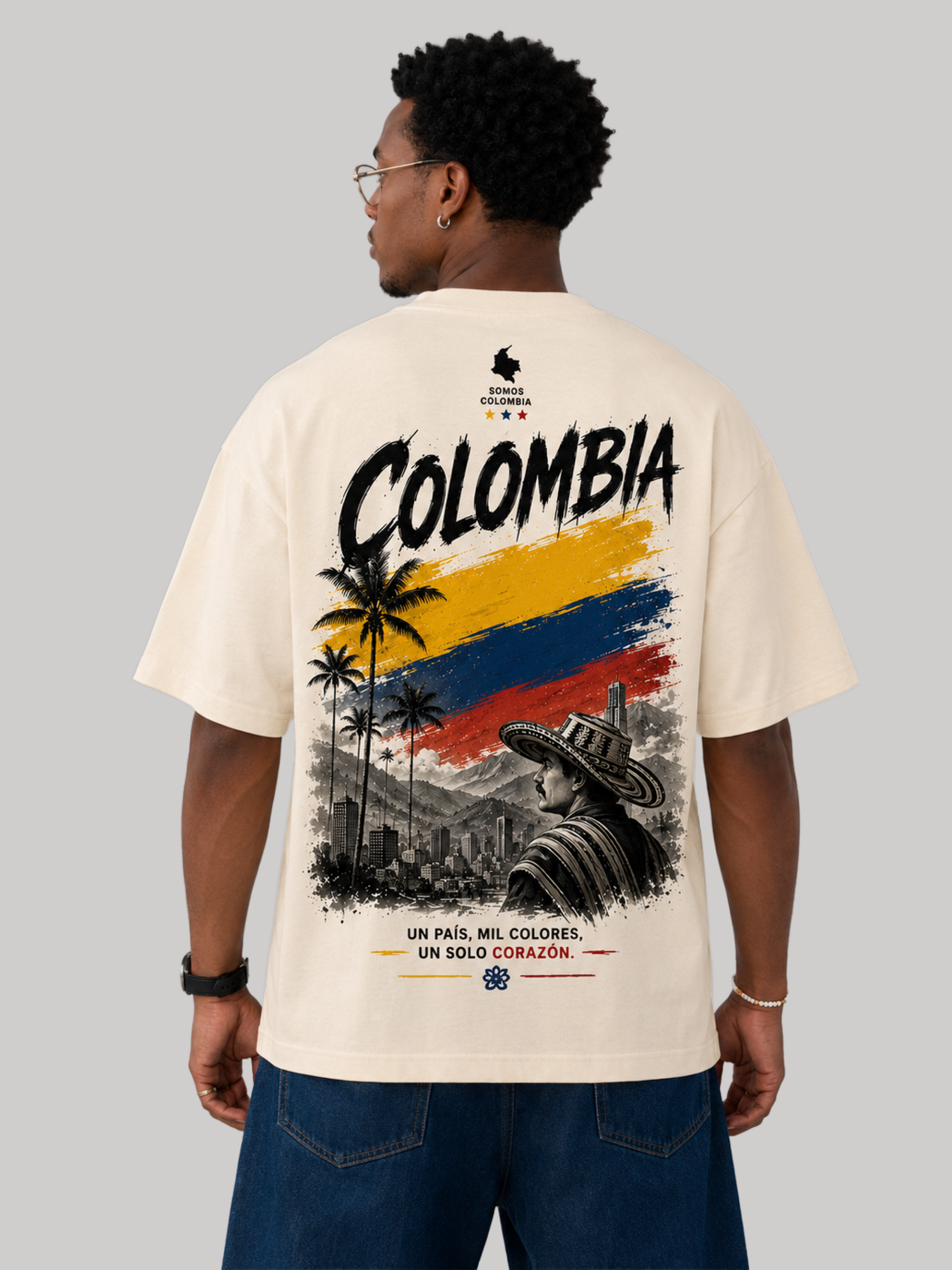 Colombia Oversized T-Shirt – Country Pride Unisex Graphic Tee Secondary image