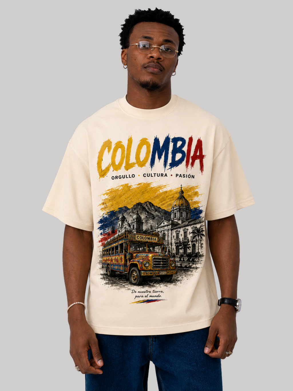 Colombia Oversized T-Shirt – Country Pride Unisex Graphic Tee