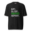 Eat Sleep Cricket Repeat T-Shirt: Oversized Cricket Fan Jersey