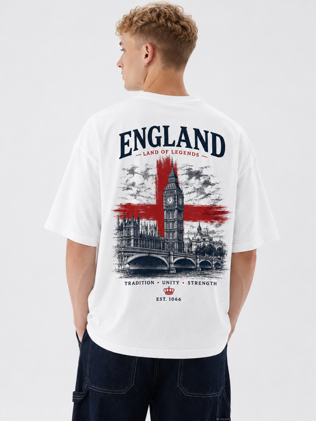 England Oversized T-Shirt – Country Pride Unisex Graphic Tee