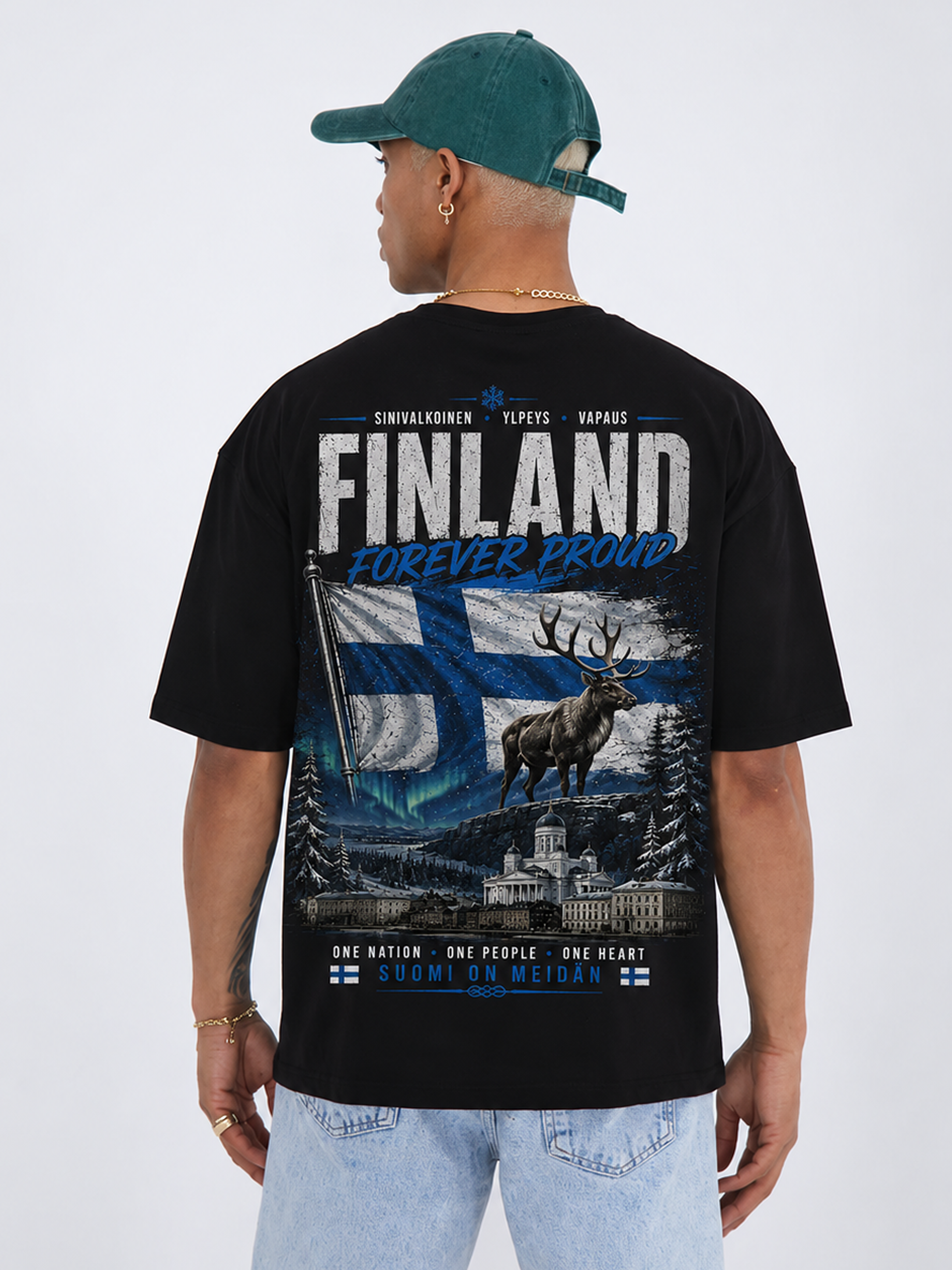Finland Oversized T-Shirt – Country Pride Unisex Graphic Tee Secondary image