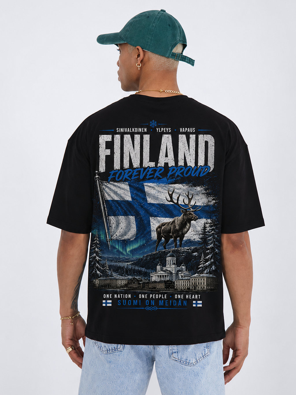 Finland Oversized T-Shirt – Country Pride Unisex Graphic Tee