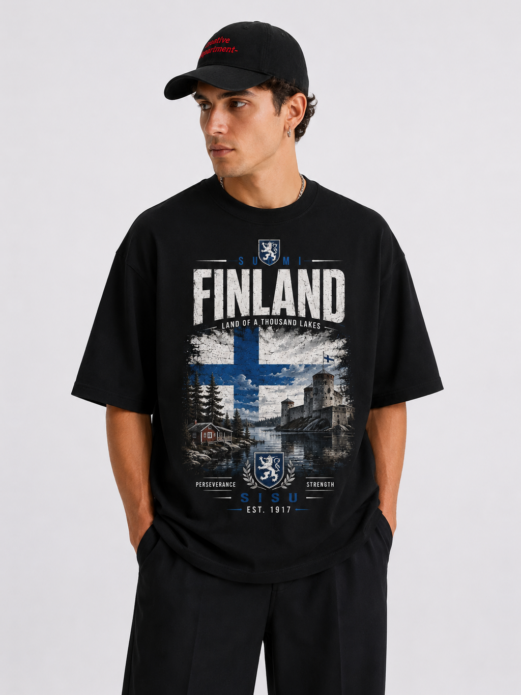 Finland Oversized T-Shirt – Country Pride Unisex Graphic Tee