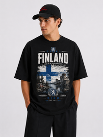 Finland Oversized T-Shirt – Country Pride Unisex Graphic Tee