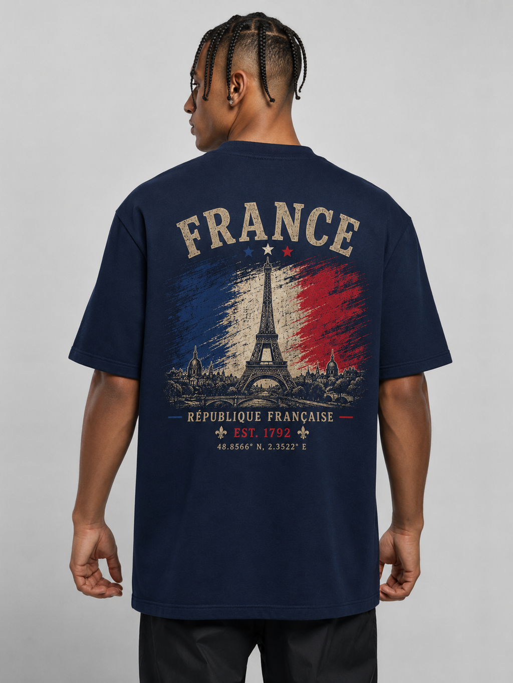 France Oversized T-Shirt – Country Pride Unisex Graphic Tee