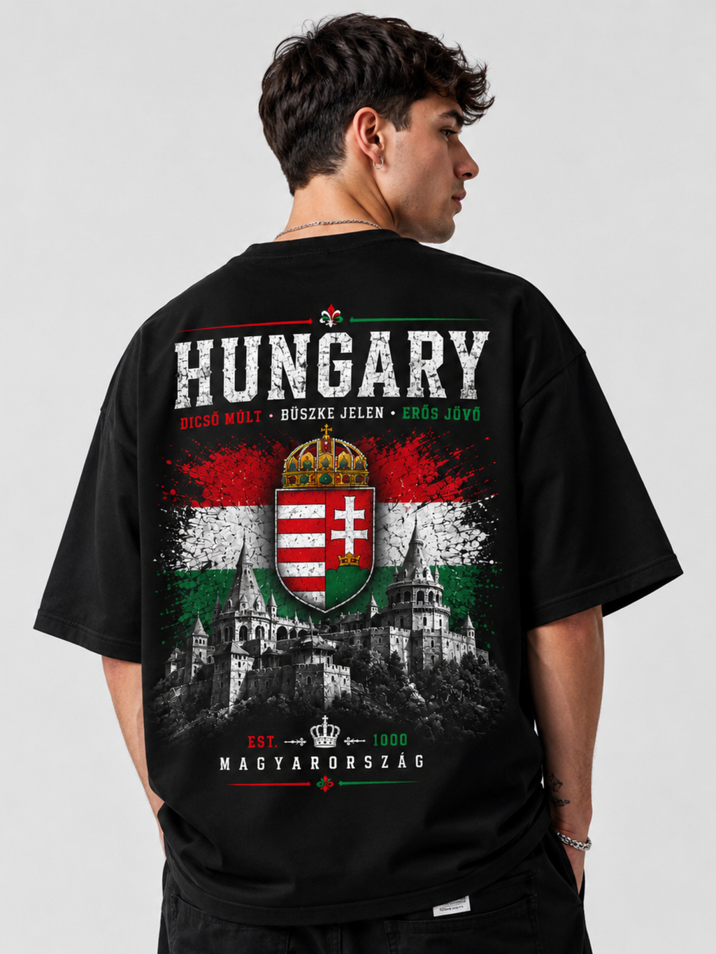 Hungary Oversized T-Shirt – Country Pride Unisex Graphic Tee