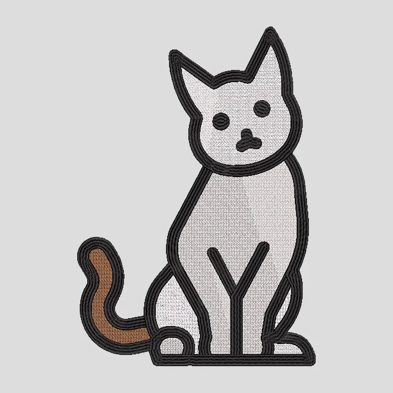 Embroidered Cat Unisex T-Shirt, Soft Cotton Blend Tee, Cat Lover Shirt, Animal Embroidery Top
