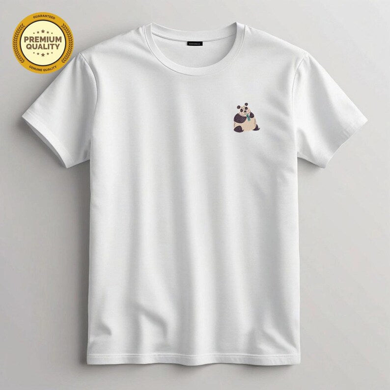Panda Embroidered T Shirt, Animal Gift
