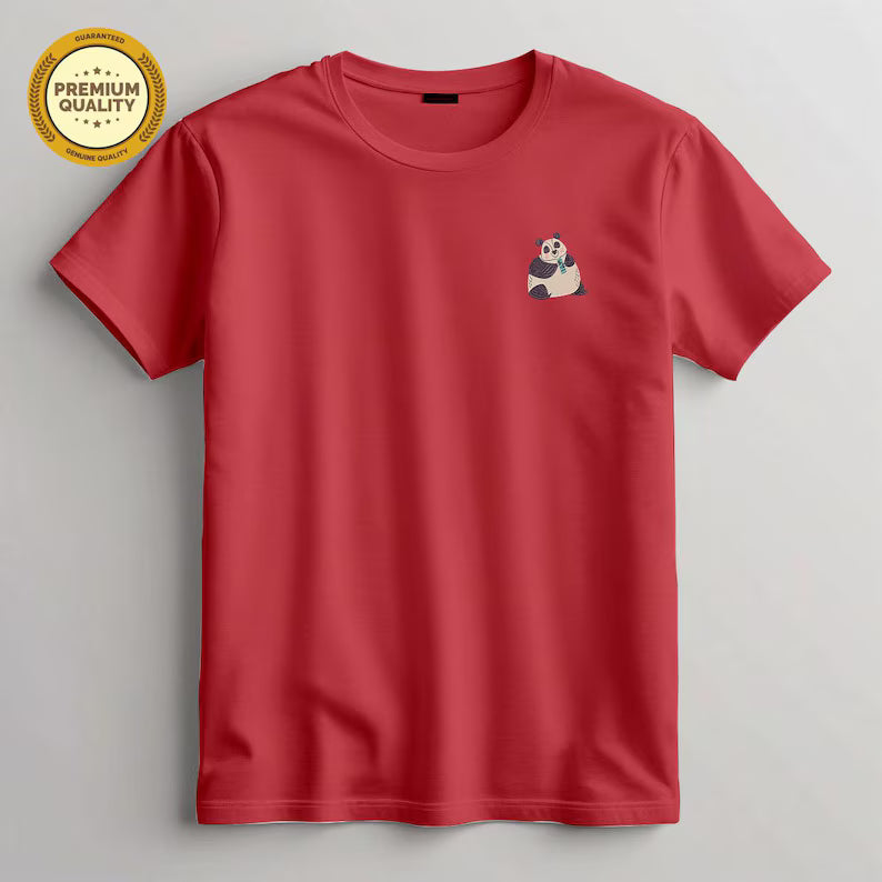 Panda Embroidered T Shirt, Animal Gift