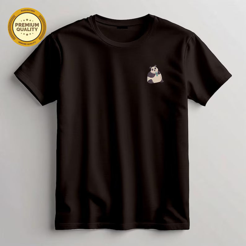 Panda Embroidered T Shirt, Animal Gift