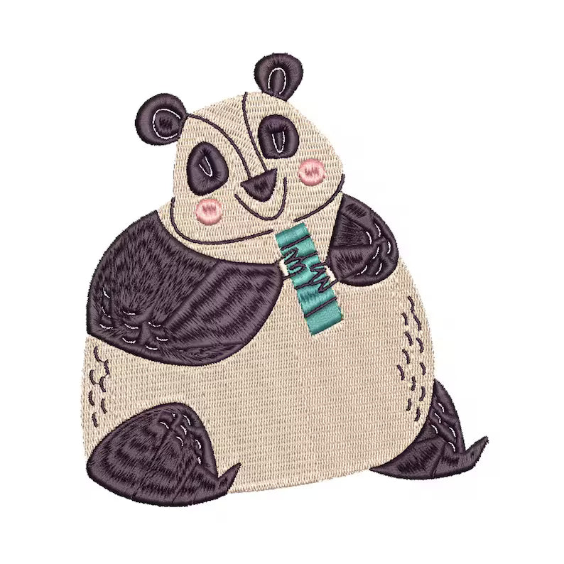 Panda Embroidered T Shirt, Animal Gift