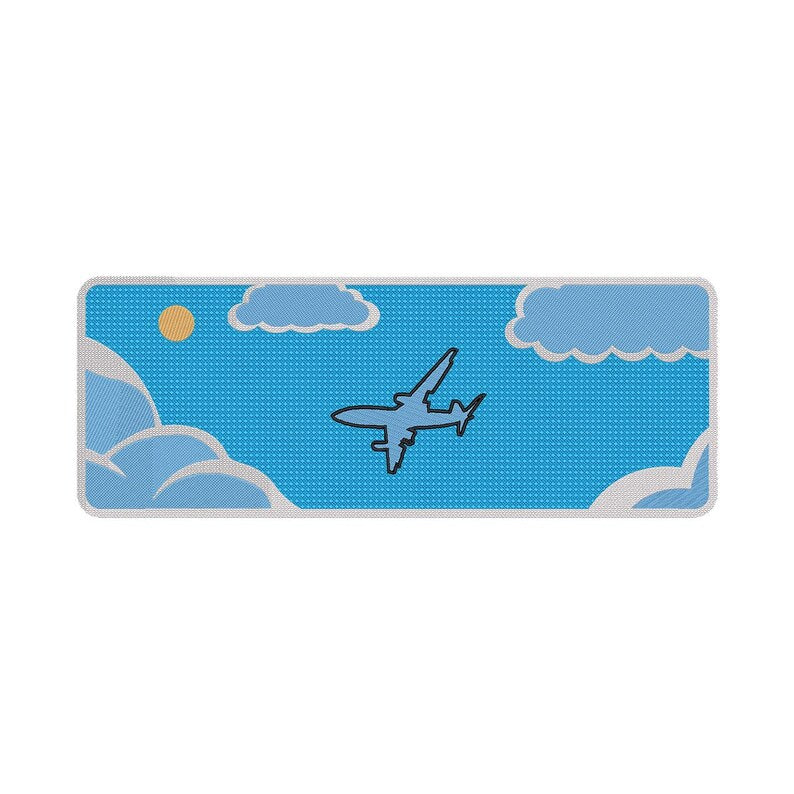 Plane Embroidered T Shirt