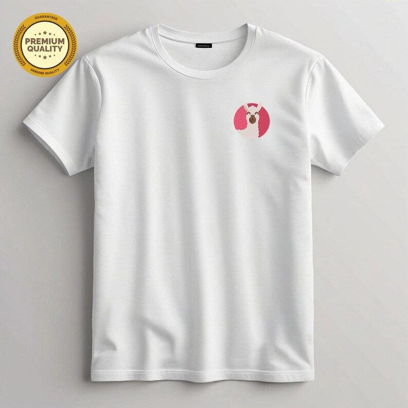 Llama Embroidered Shirt, Animal Gift
