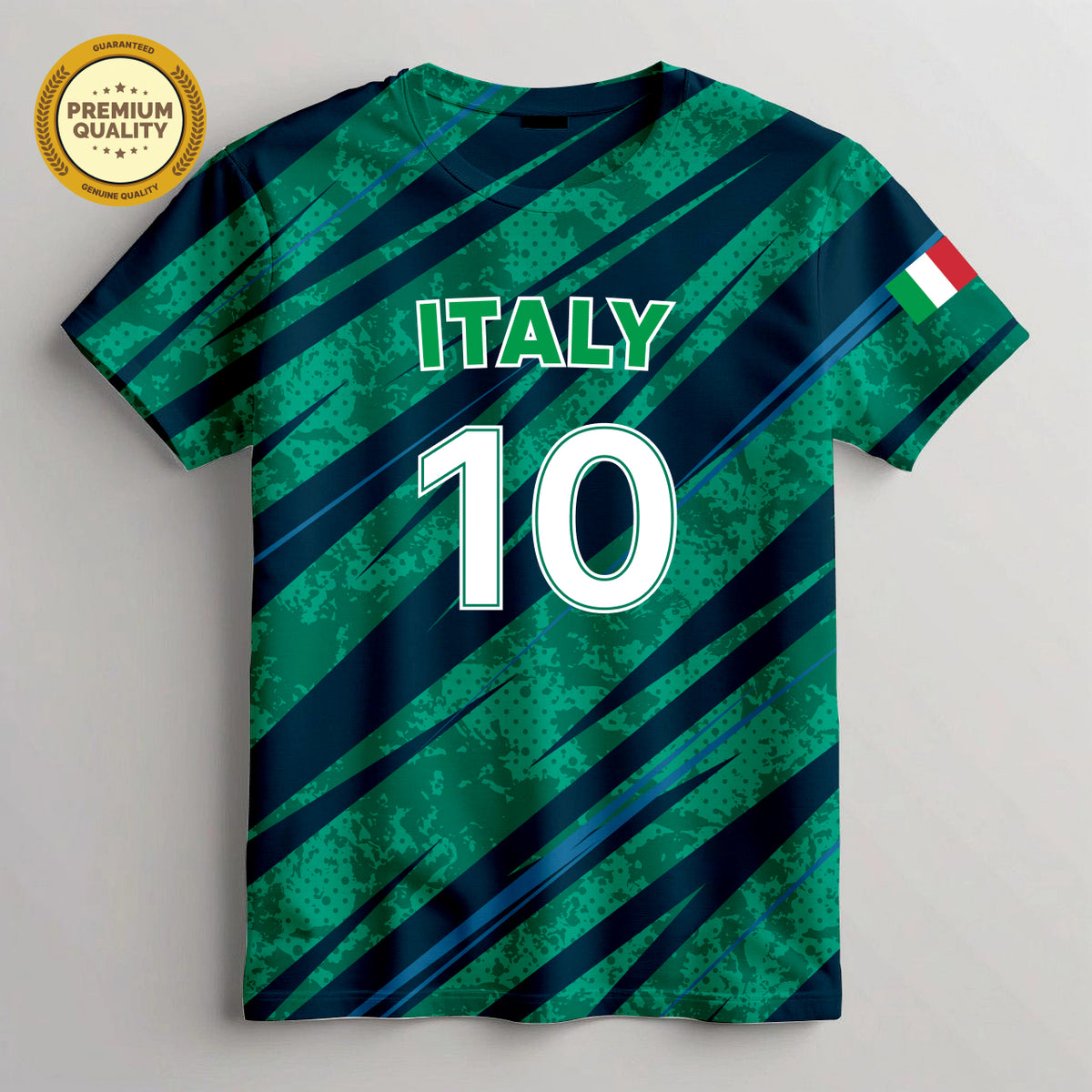 Italy Soccer 3D T-Shirt – Unisex T-Shirt, Soft Cotton Blend Tee