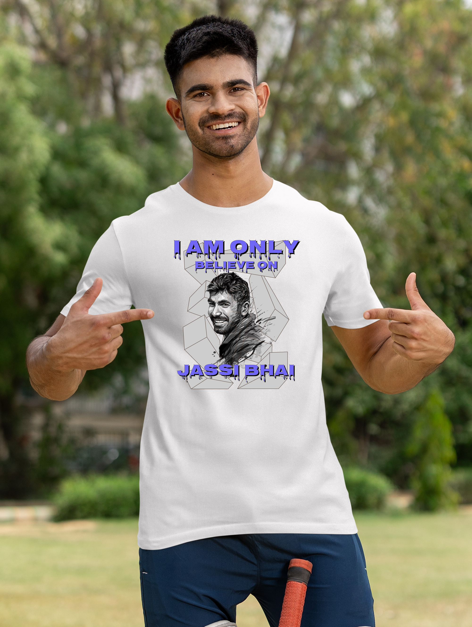 Boom Boom Jassi Bhai Cricket Fan Tee | Fast Bowler Fan Wear