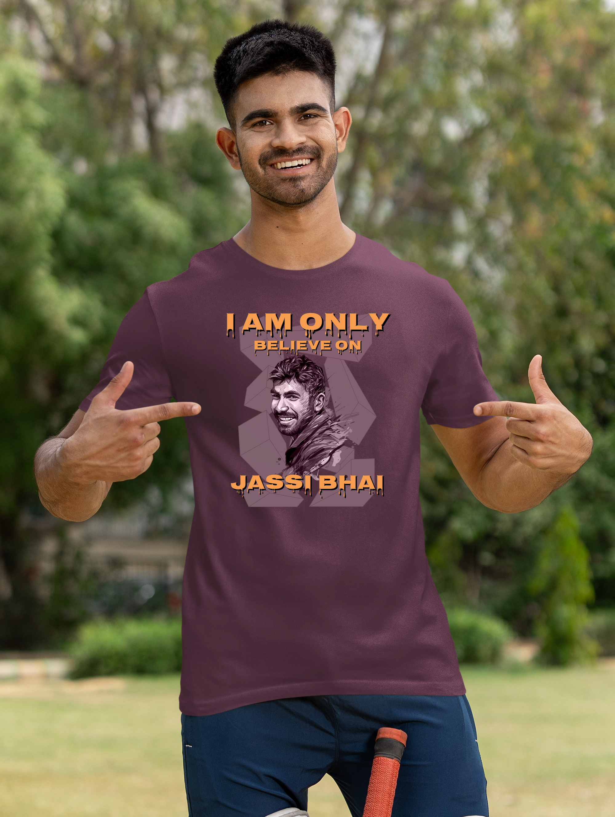 Boom Boom Jassi Bhai Cricket Fan Tee | Fast Bowler Fan Wear