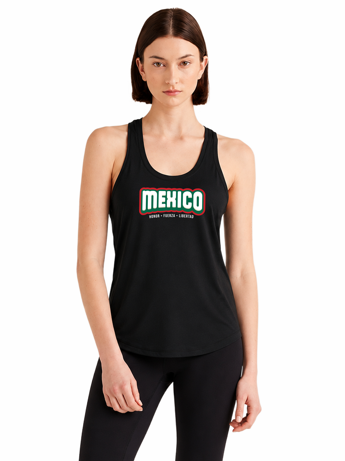 Mexico Pride Racerback Tank Top for Women | Country Heritage Graphic Main image