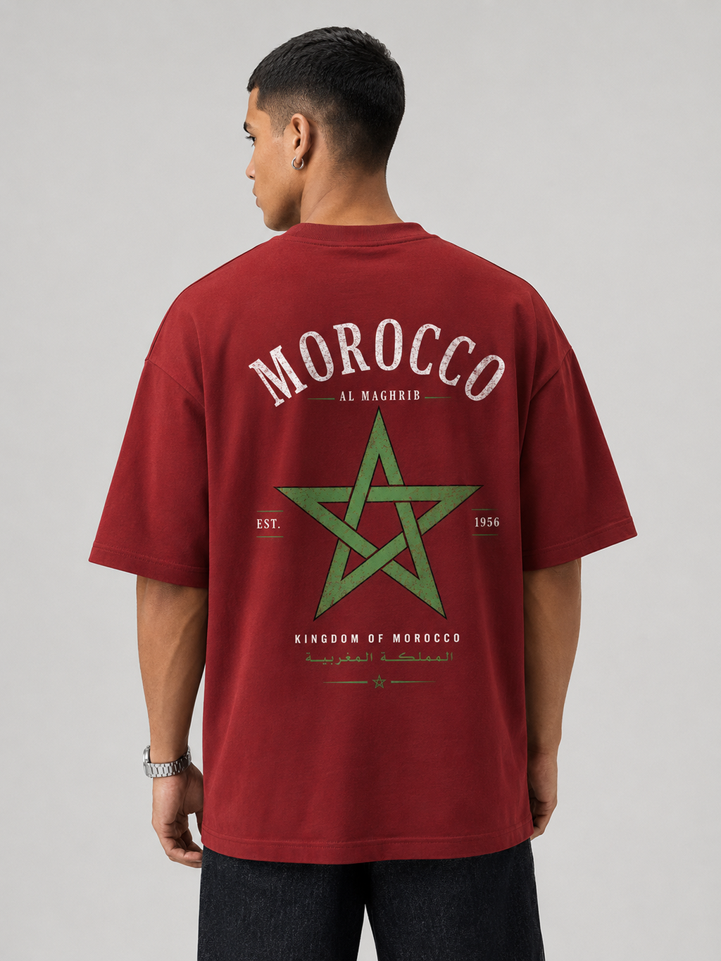 Morocco Oversized T-Shirt – Country Pride Unisex Graphic Tee