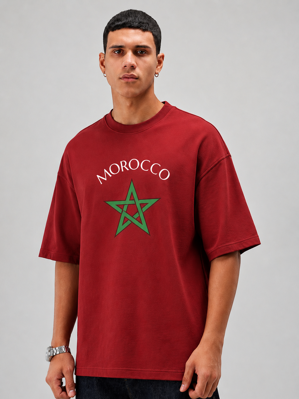 Morocco Oversized T-Shirt – Country Pride Unisex Graphic Tee