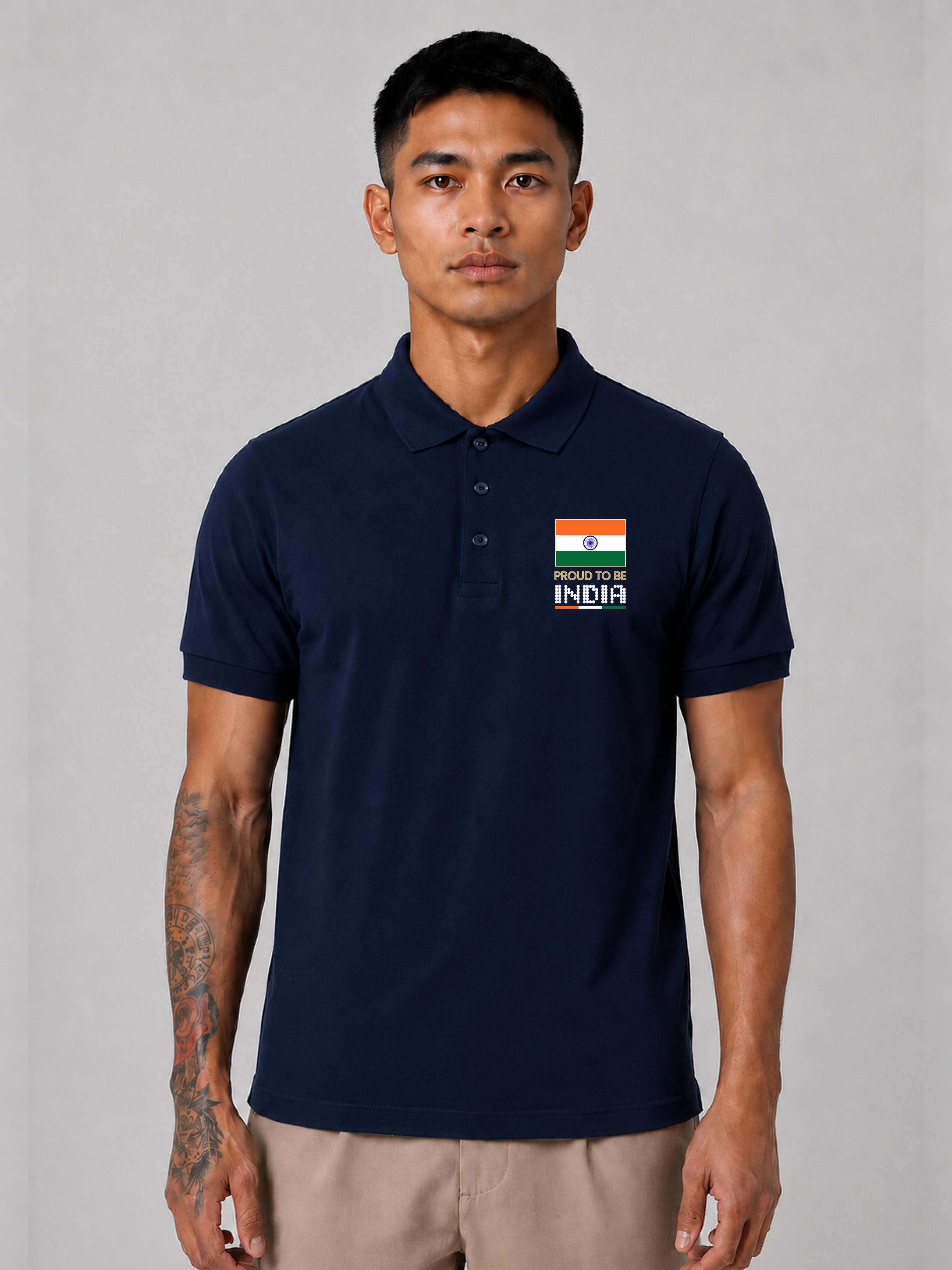 India Pride Polo T-Shirt – Proud to Be India Flag Graphic Polo