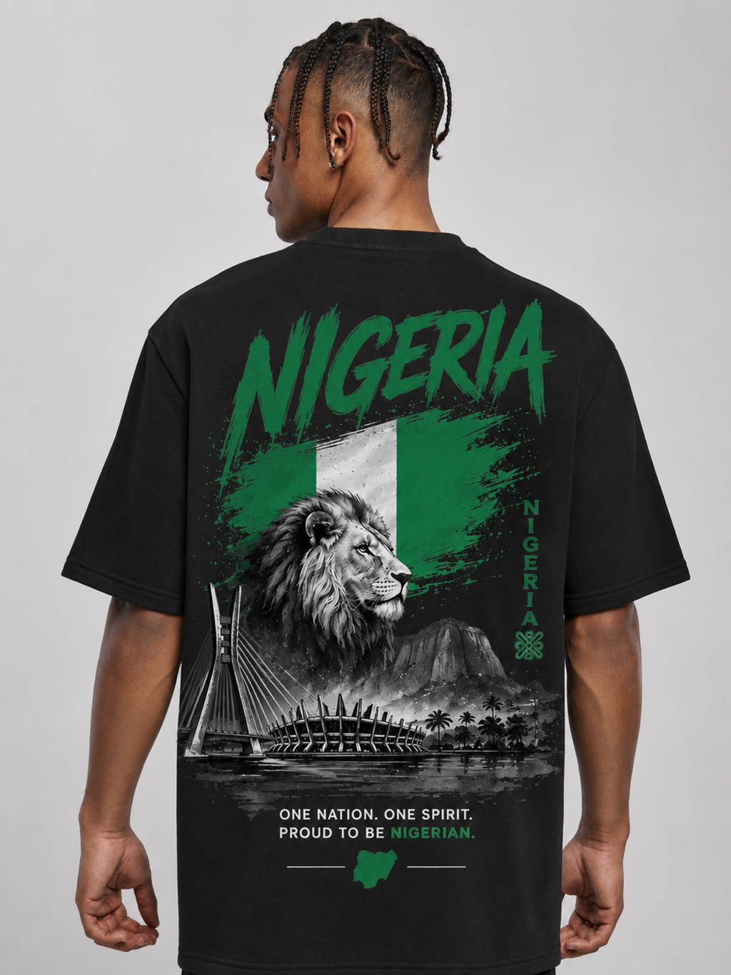 Nigeria Oversized T-Shirt – Country Pride Unisex Graphic Tee