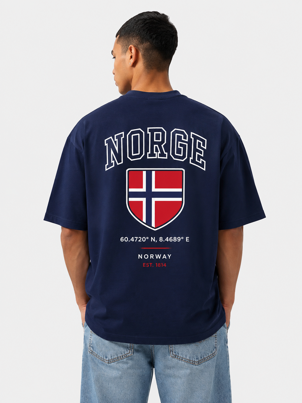 Norge Oversized T-Shirt – Country Pride Unisex Graphic Tee