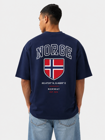 Norge Oversized T-Shirt – Country Pride Unisex Graphic Tee