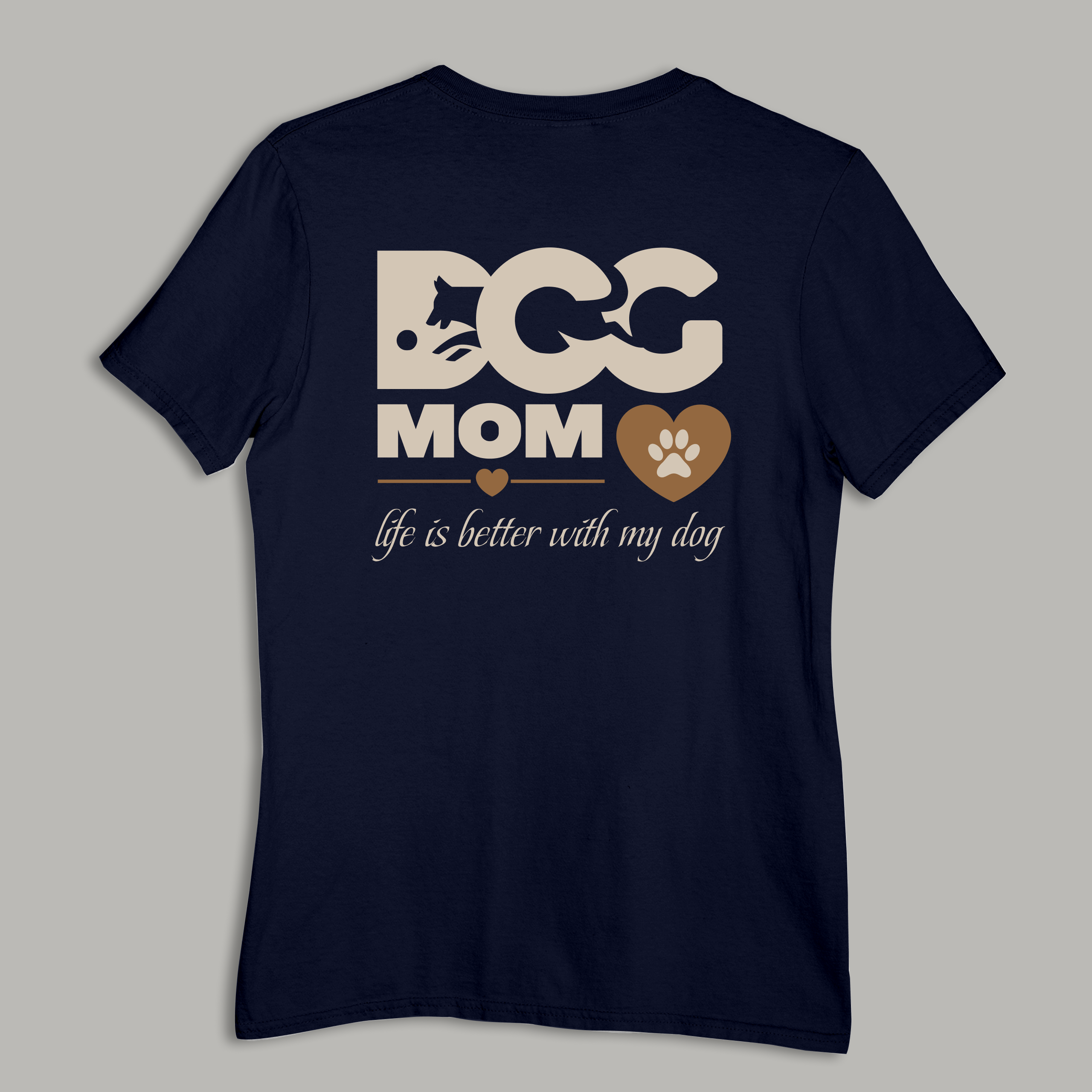 Embroidery Dog Mom T Shirt