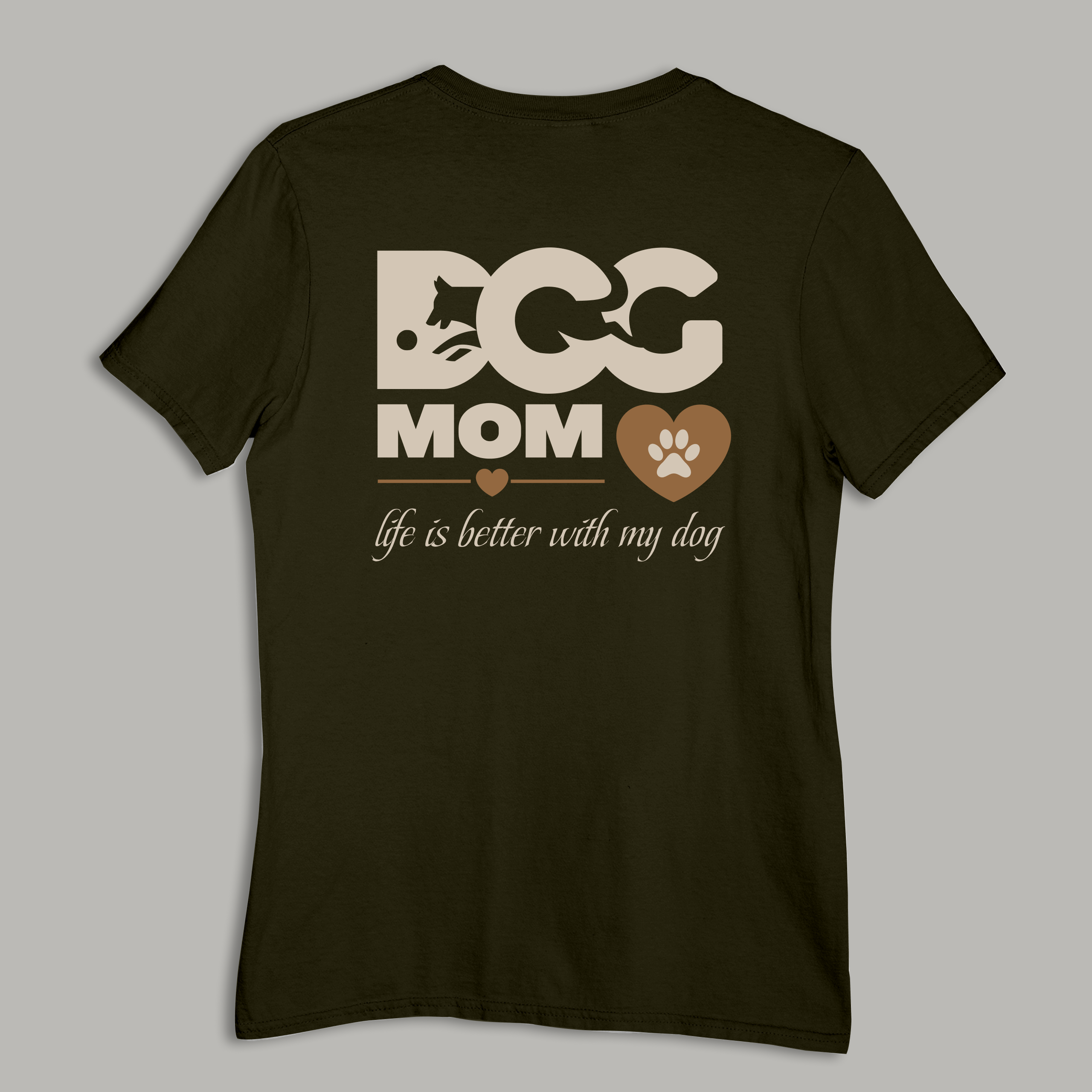 Embroidery Dog Mom T Shirt