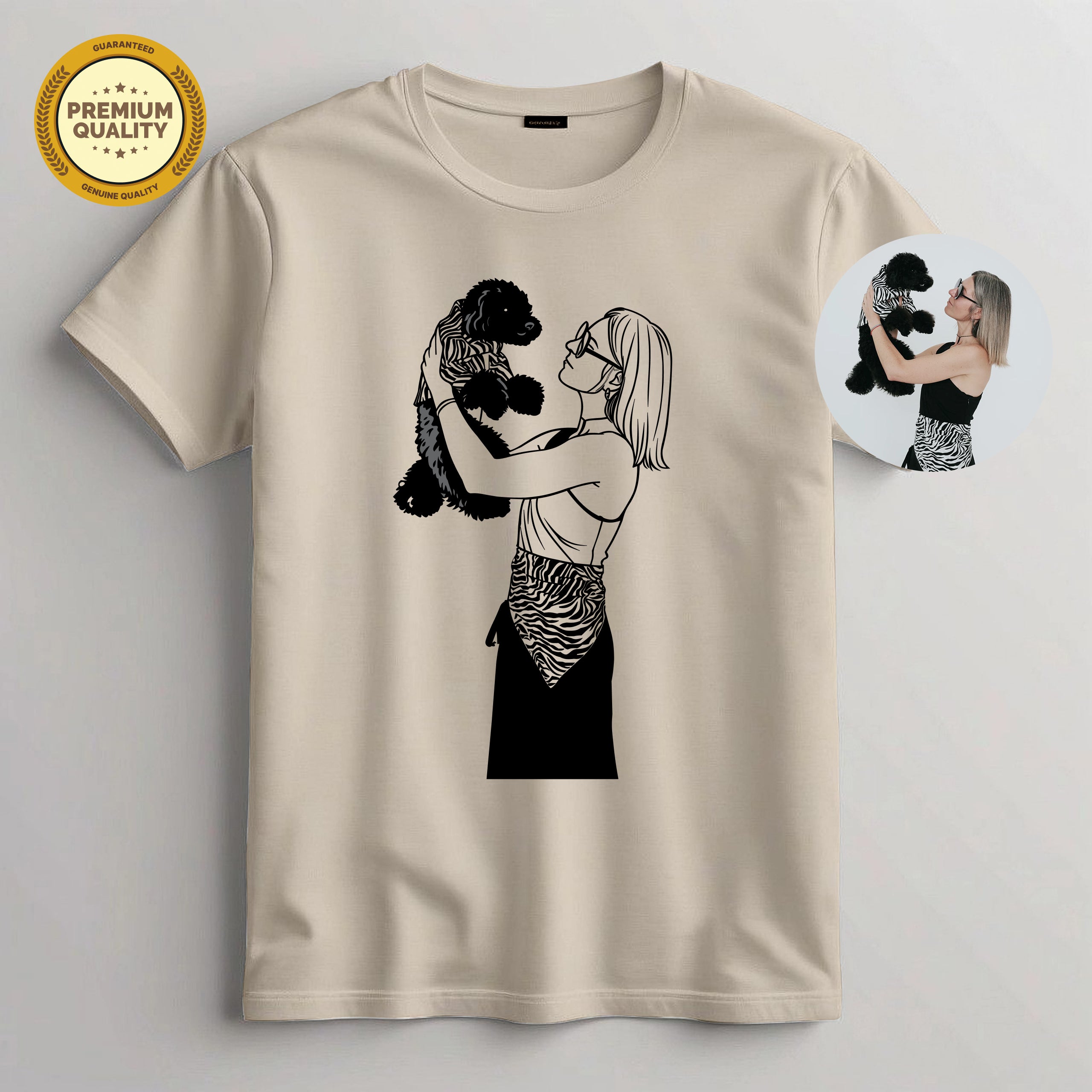 Embroidery Dog Mom T Shirt