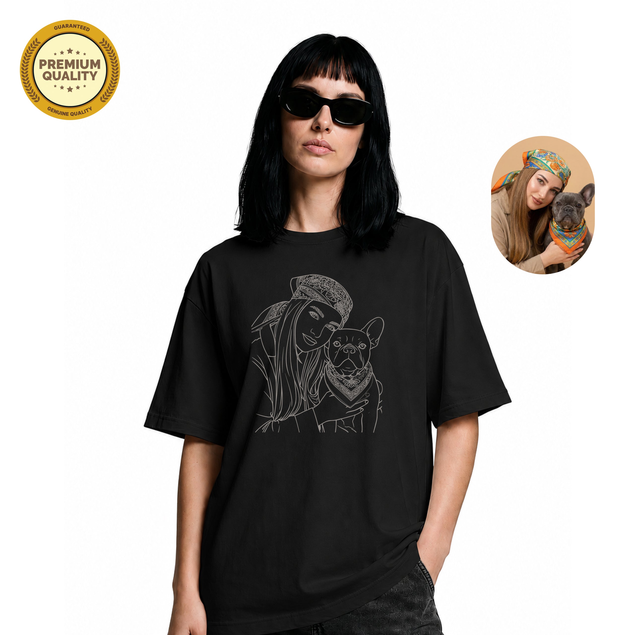 Embroidery Dog Mom T Shirt