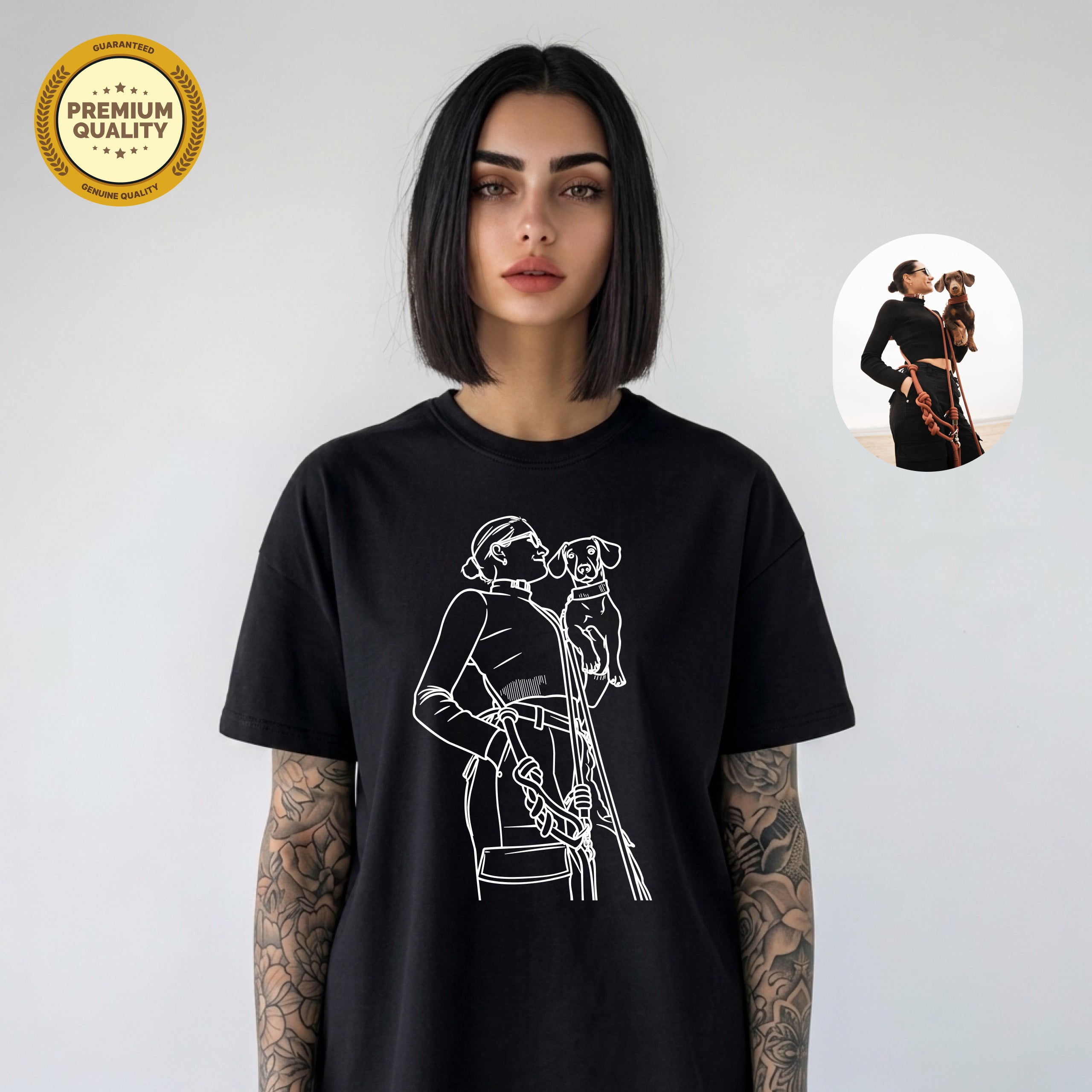 Embroidery Dog Mom T Shirt