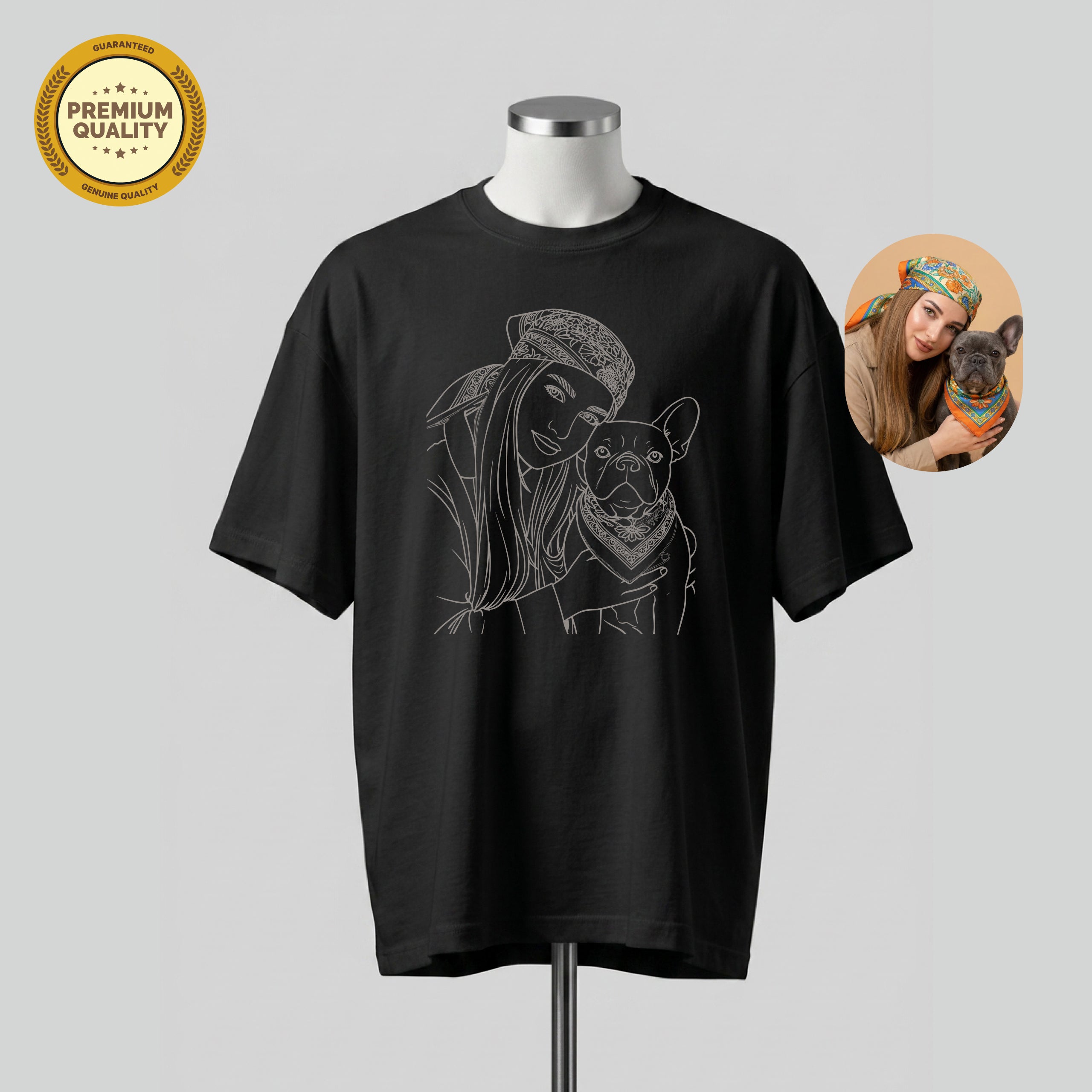 Embroidery Dog Mom T Shirt
