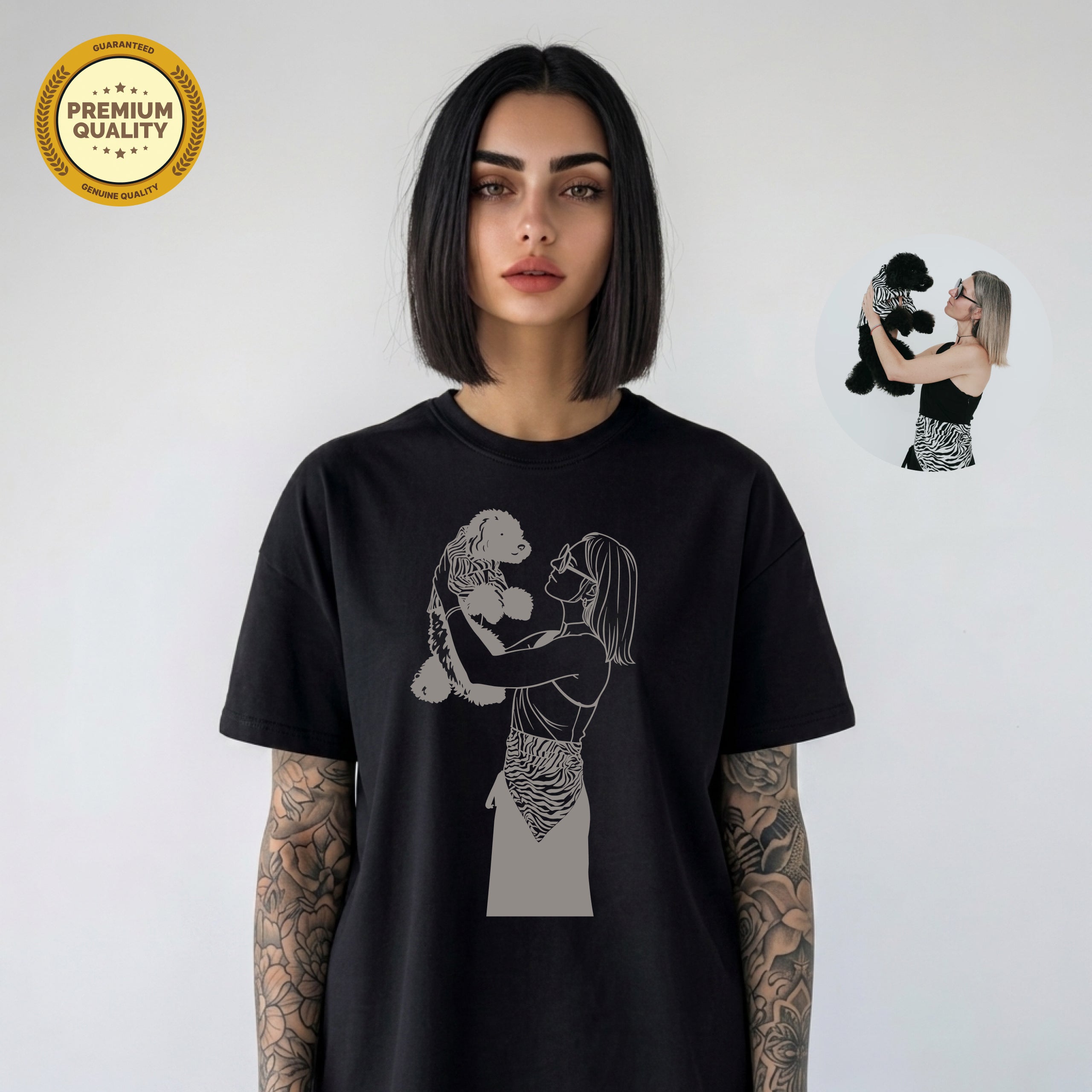 Embroidery Dog Mom T Shirt