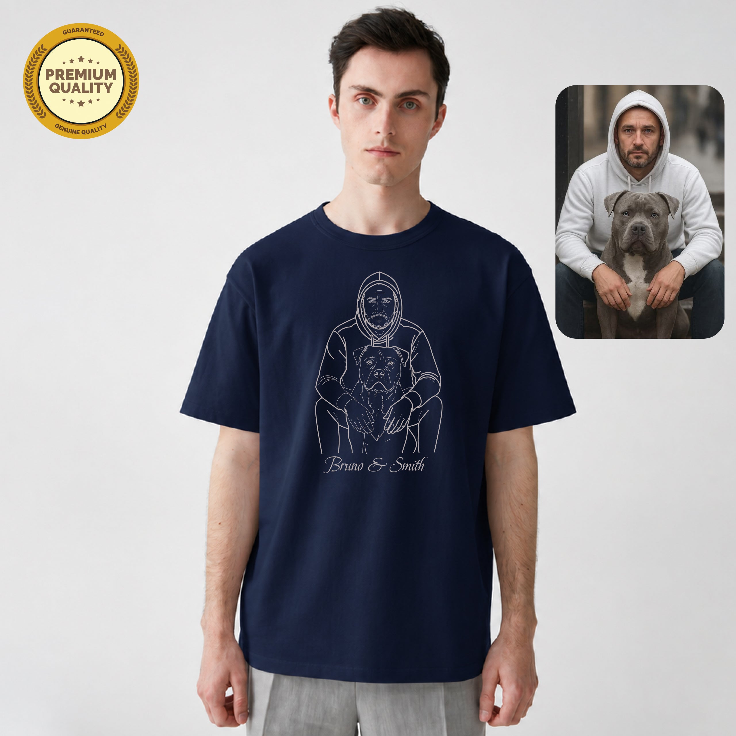 Embroidery Dog Dad T Shirt