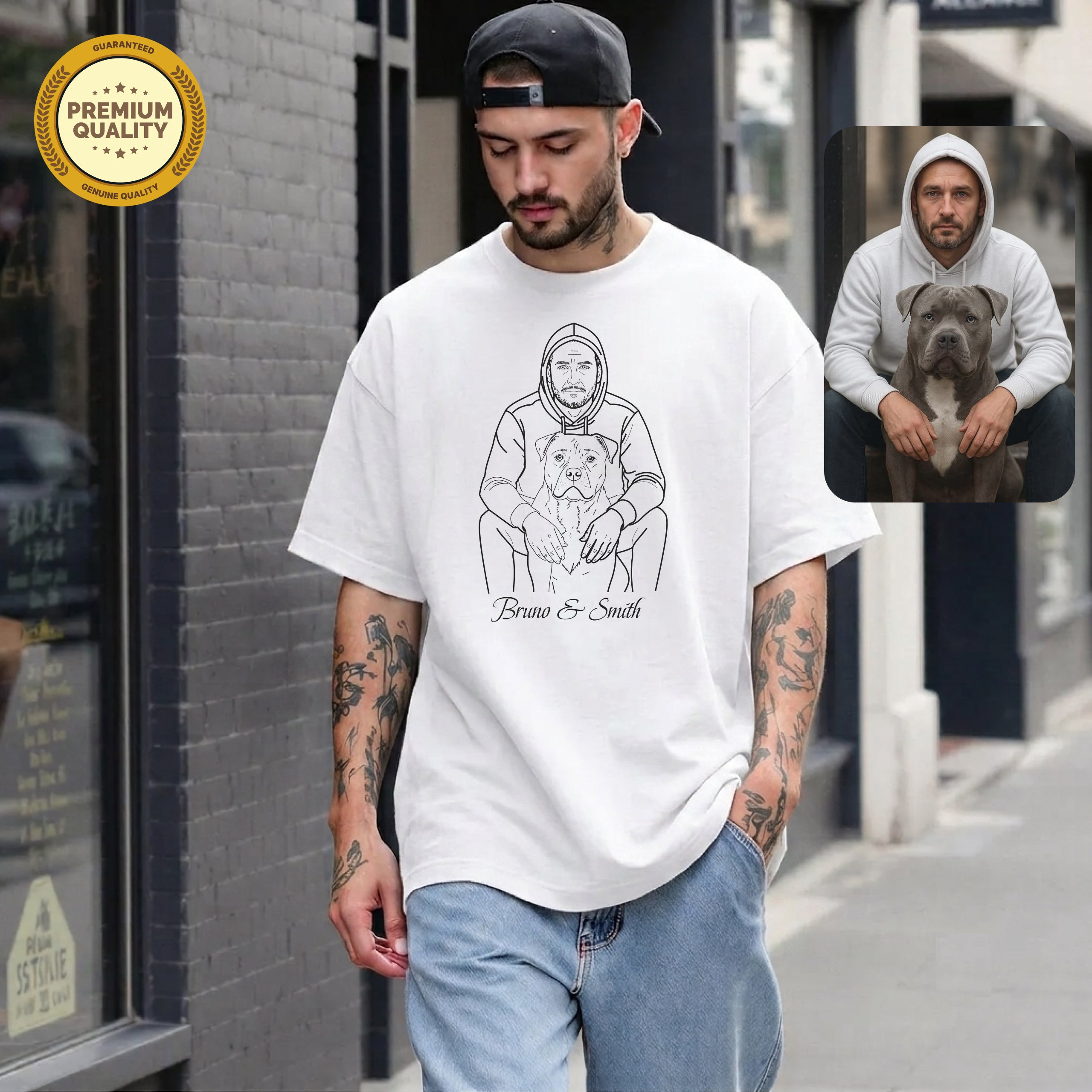 Embroidery Dog Dad T Shirt