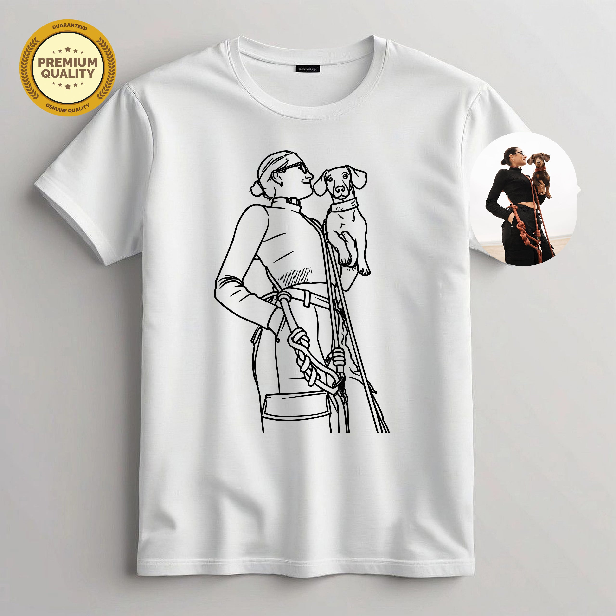 Embroidery Dog Mom T Shirt
