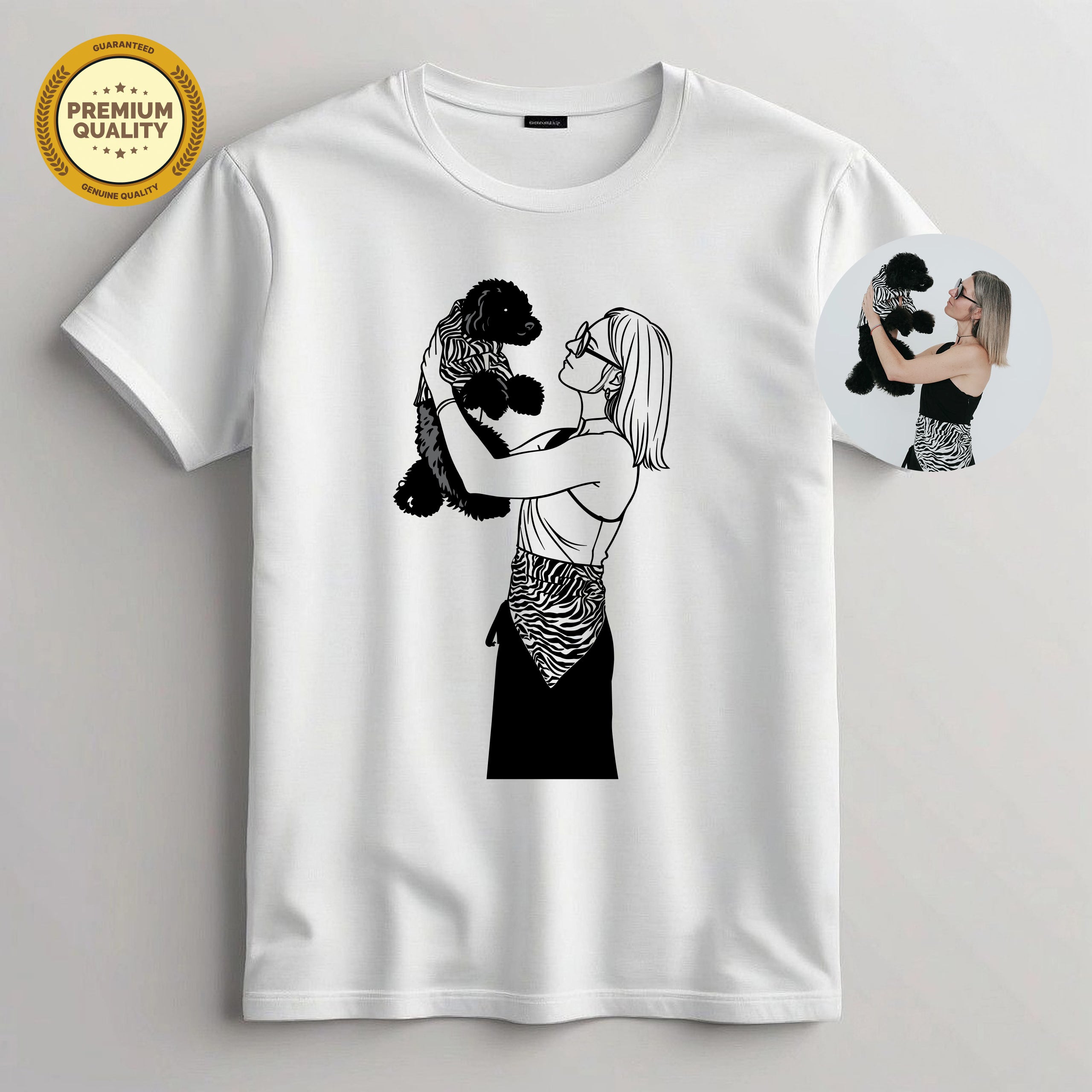 Embroidery Dog Mom T Shirt