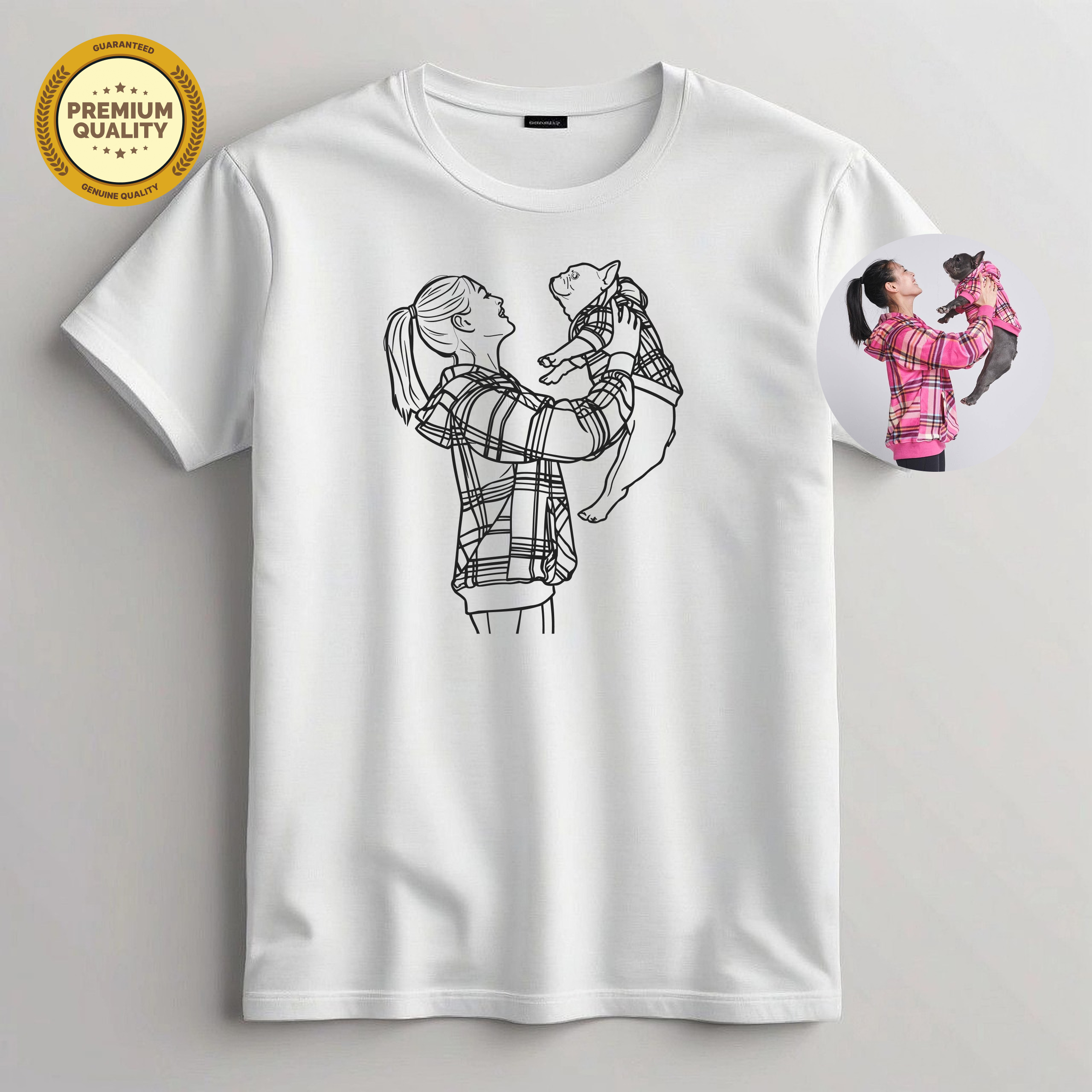 Proud Cat Mom Embroidery T-Shirt