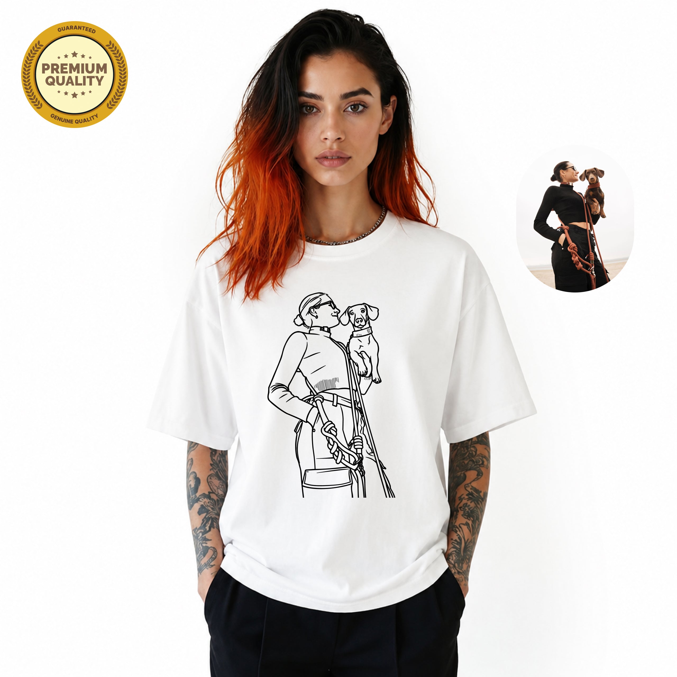 Embroidery Dog Mom T Shirt