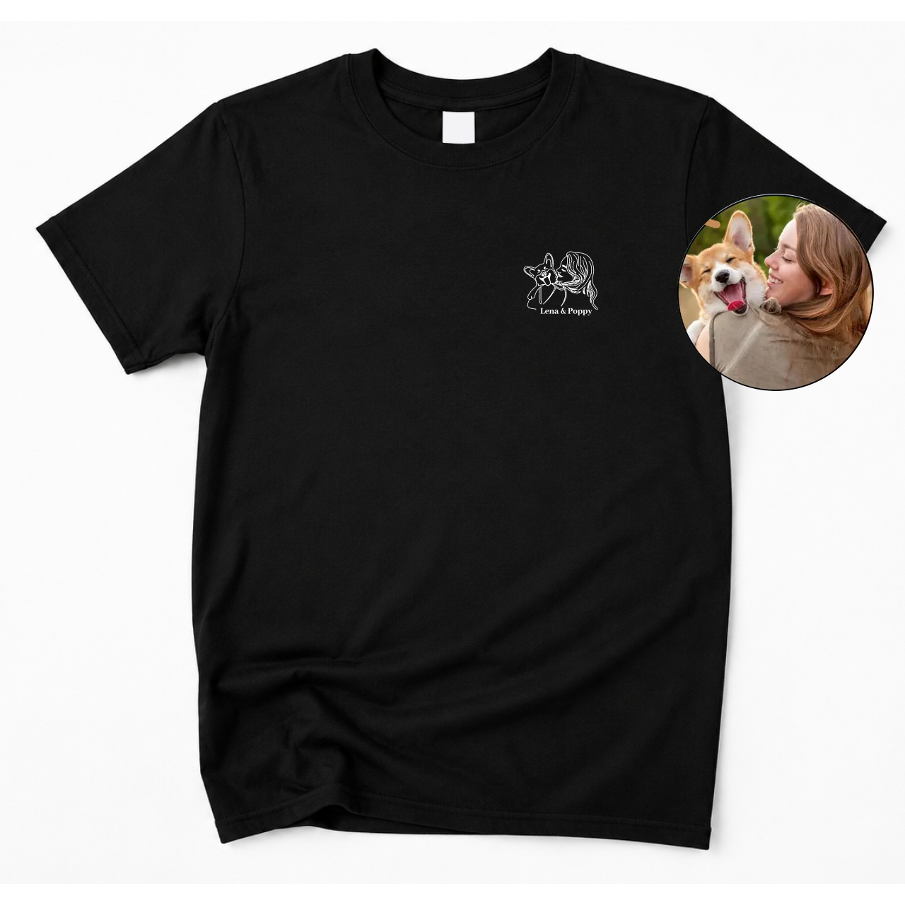 Embroidery Dog Mom T Shirt