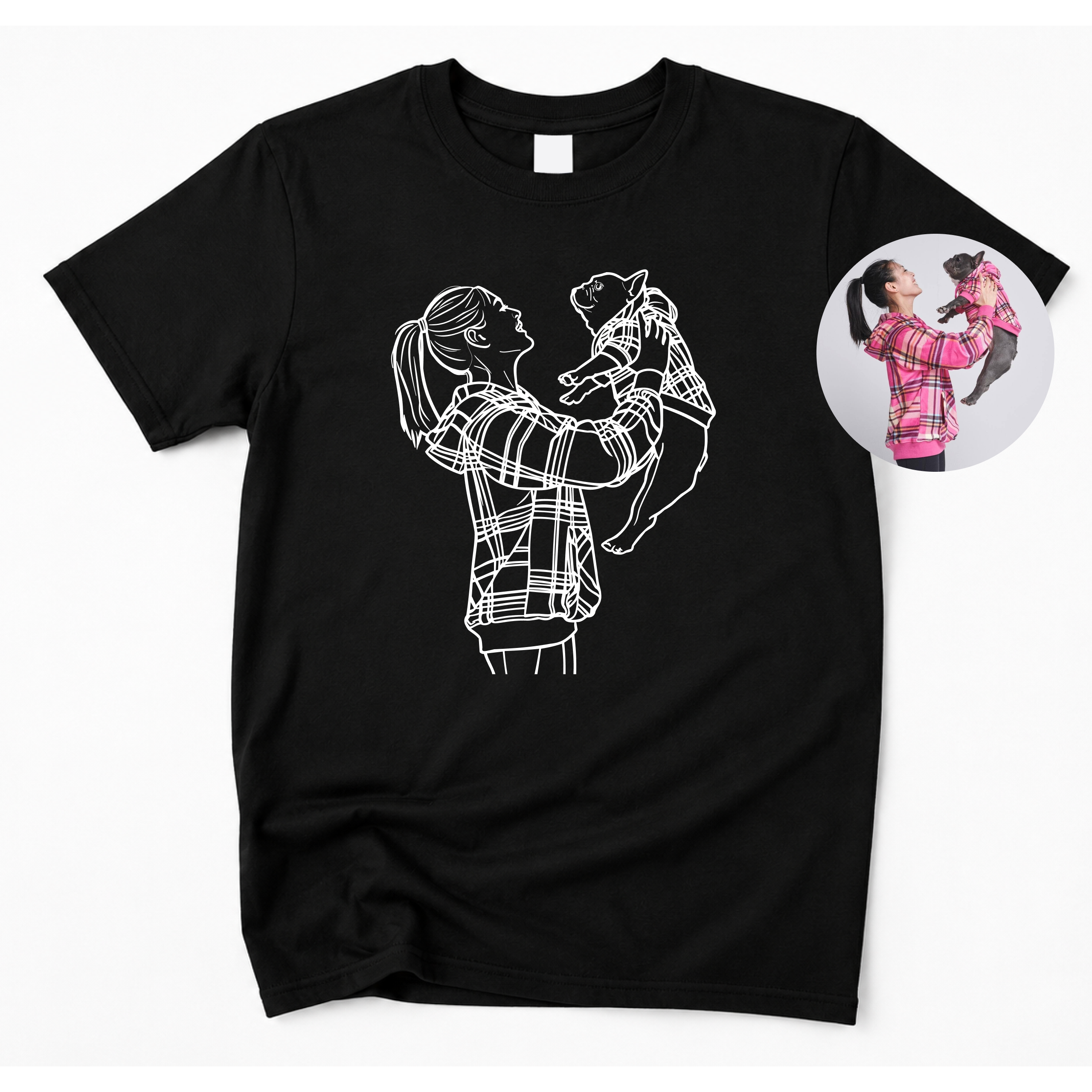Embroidery Cat Mom T Shirt Secondary image
