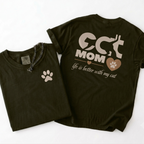 Embroidery Cat Mom T Shirt