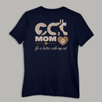 Embroidery Cat Mom T Shirt