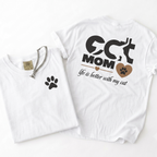 Embroidery Cat Mom T Shirt