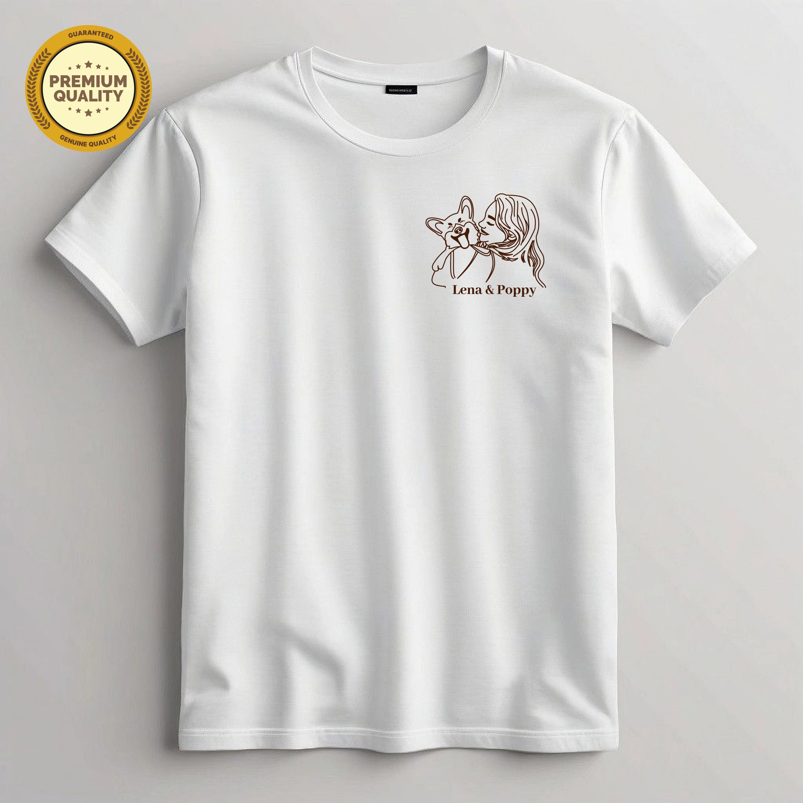 Embroidery Dog Mom T Shirt