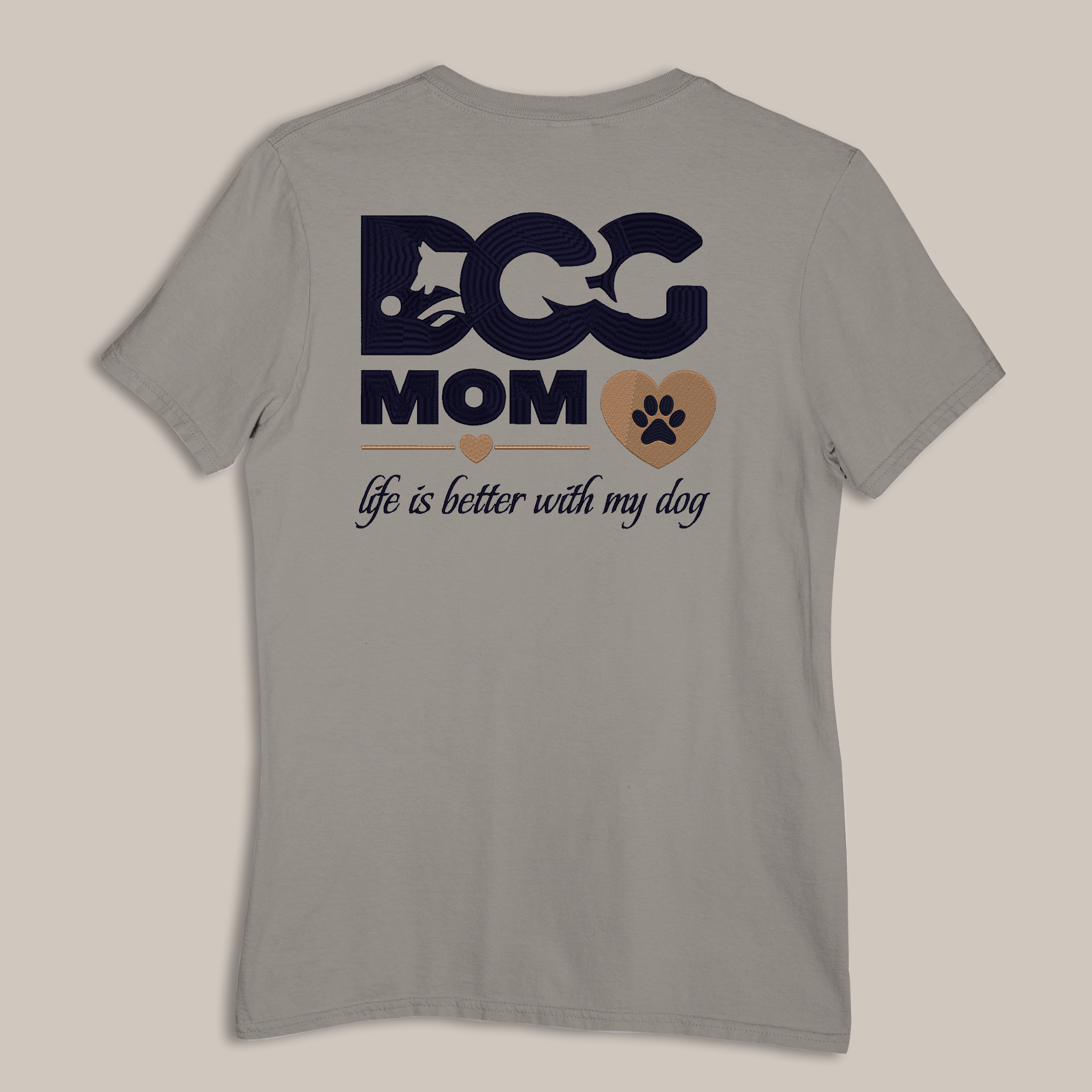 Embroidery Dog Mom T Shirt Secondary image