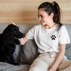 Embroidery Dog Mom T Shirt